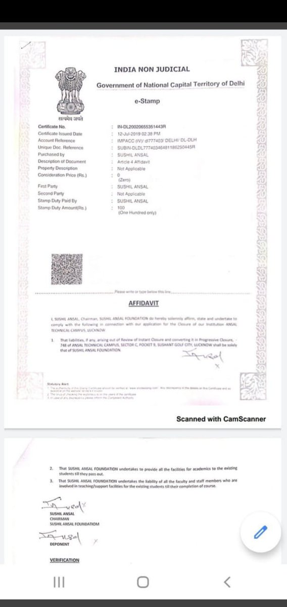 AnshAga02195066's tweet photo. Instant closure was applied last year too, but we managed to recieve an affidavit stating 'The college will run until last batch passes out' 
@HRDMinistry @myogiadityanath @CouncilofArchi1 @AKTU_Lucknow @DrRPNishank @myogioffice @PMOIndia #support #share #help #student #education https://t.co/MXKTdGyYwf