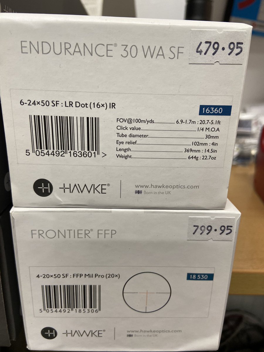 PlymouthGuns's tweet photo. Hawke scopes back in stock #fastmount #frontier #endurance #vantage #ffp #riflescopes #sf #ao #lifetimewarranty https://t.co/5r7IOF9a0w