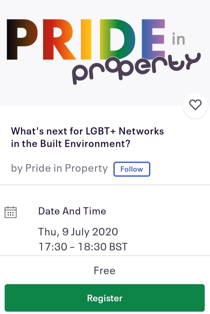 NichollsLynne's tweet photo. Pride in Property have some great events on today, registration is via eventbrite.
https://t.co/oBuxn6E4GZ
#Prideinproperty
@PrideInProperty
@freeholdLGBT
@PlanningOut
@BuildingEqLGBT
@HouseProud_LGBT
@Clarion_Group
@LGBTconstruct
@LGBTHM https://t.co/Fg8CSo6PXl