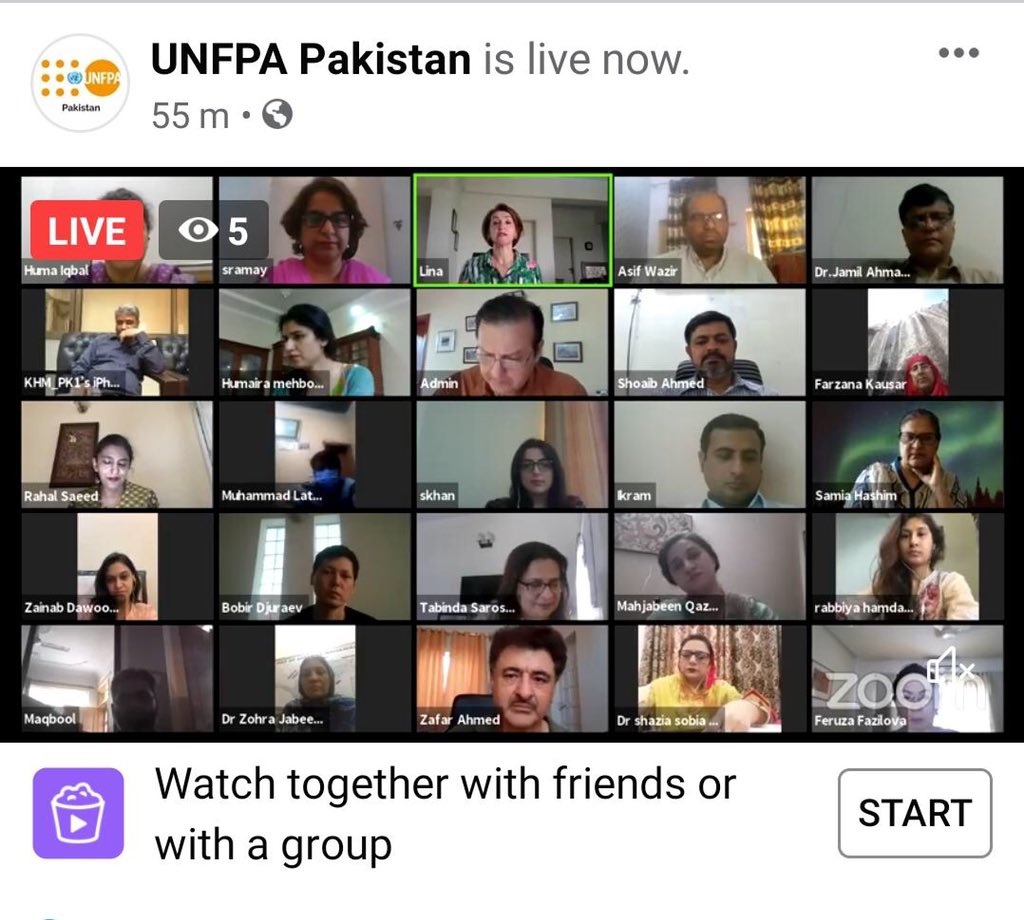 zunairkh's tweet image. State of World Population 2020 report launch day, here is the live session happening now. @UNFPA @UNFPAPakistan 
#SheCounts #SWOP2020