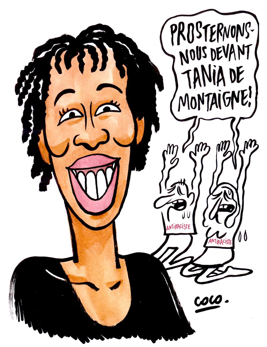 jjcambier's tweet photo. Gros coup de cœur pour ce dessin de @cocoboer dans lequel ceux qui apprécient Tania de Montaigne se reconnaîtront 😉
L’Assignation (2018) reste toujours à lire, relire et offrir.
Et son dernier article dans @Charlie_Hebdo_ est pareillement revigorant ! https://t.co/vHLGtwsXgk