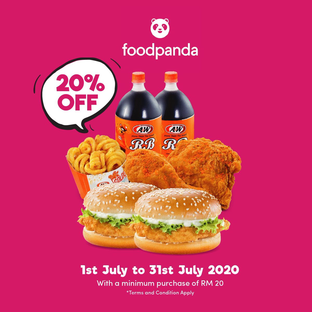 anwmalaysia's tweet photo. AWESOME DISCOUNTS TO GRAB ON!
Pamper yourself to a delicious hot sizzlin meals and enjoy as much as 20% OFF!
Hurry before our offer ends!
#anwmalaysia #FoodPandaPromo https://t.co/AJy1V22eZY