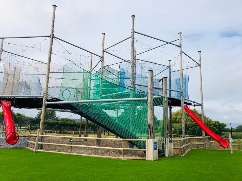 SandhamGardens's tweet photo. Skynets: The Big Bounce, our gigantic new open-air bounce park, is open from Saturday morning &amp; the weather forecast is looking good! Isle of Wight residents save 20% on Skynets: The Big Bounce &amp; across our other attractions - Dino Islands: A Golf Adventure and Sandham Karts! https://t.co/xcbzlU2JKo