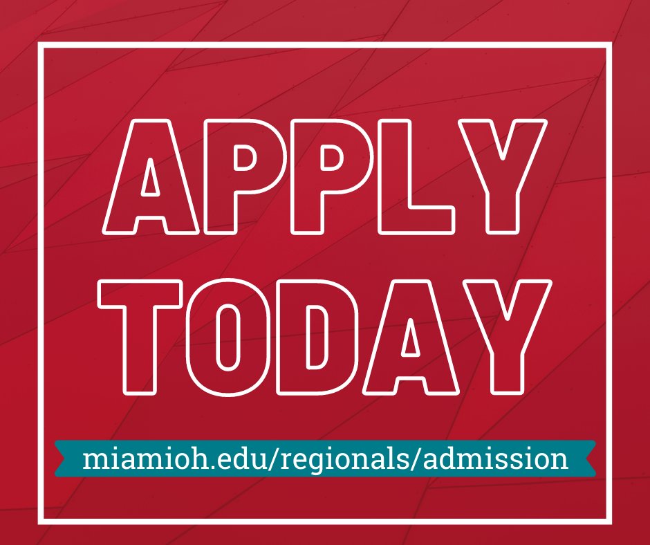 muradmission's tweet image. Start your Miami journey @MiamiRegionals #MURlife #OneMiami miamioh.edu/regionals/admi…