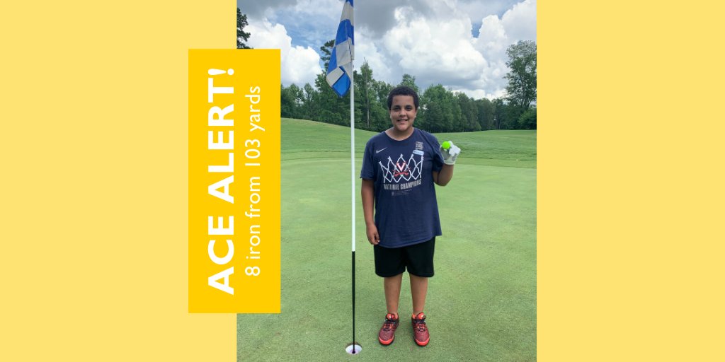 firstteeRVA's tweet photo. WOW! Congratulations to our camper, William Fitz-Hugh - AND this is his first summer playing golf!
After the first week of camp he said he wanted to sign up for all 7 weeks... So here we are in his 3rd week. Incredible work, William! #holeinone @TheFirstTee #firstteerva https://t.co/ihp0GDCXYB
