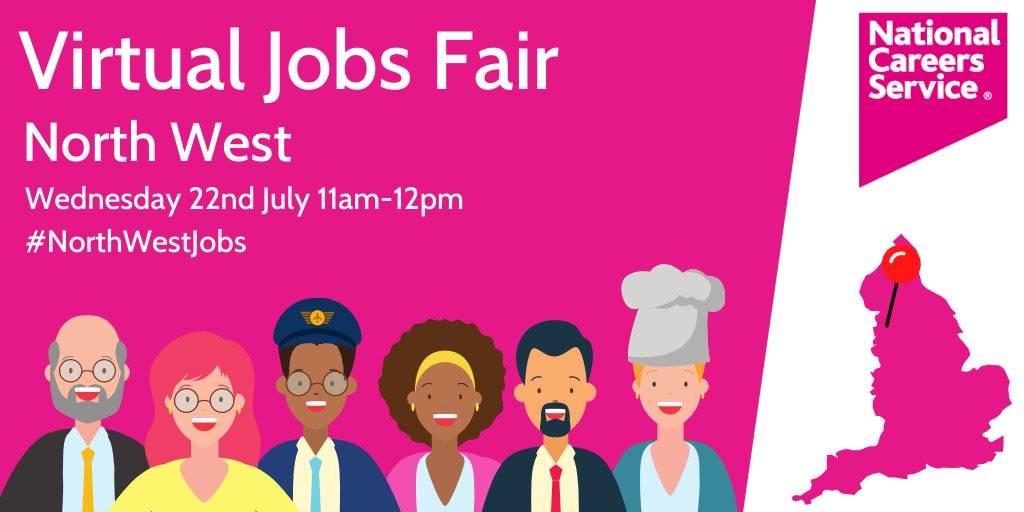 We're back on Wednesday 22nd July 11am-12pm with our third Virtual Jobs Fair!

If you're looking for a new role, join us on the day where we'll be posting out live vacancies. Our expert advisers will be on hand to answer any careers questions you might have.

#VirtualJobsFair