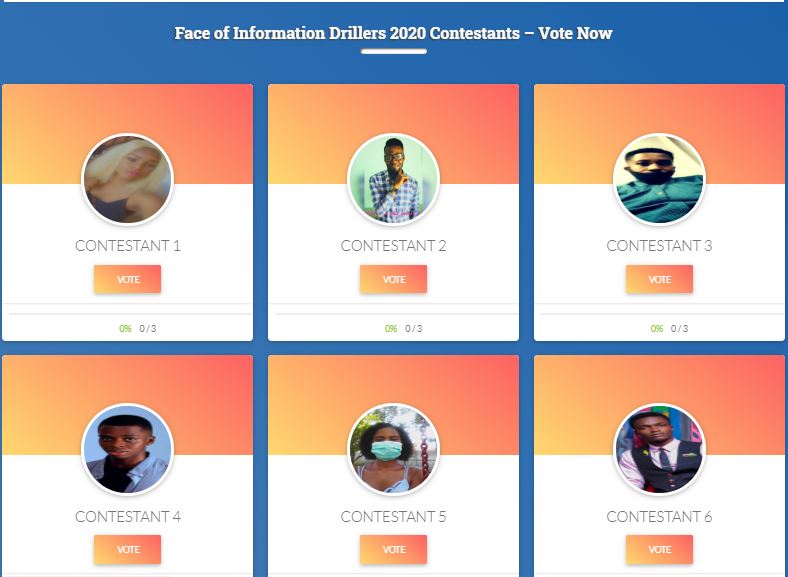 infodrillers's tweet photo. Meet Our Qualified Contestants For Face of Information Drillers 2020 (FOID2020).

Voting Commence Tomorrow, 10th July, 2020.

Congratulations!! #FOID2020 #FOID https://t.co/gVXE9sdpUY