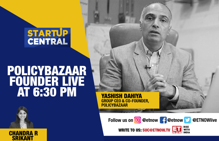ETNOWlive's tweet photo. #StartupCentral | "Didn't take money from Chinese even during Doklam", says Yashish Dahiya of @policybazaar. Tune in as he discusses the company's expansion &amp; growth outlook in an #Exclusive chat with @chandrarsrikant https://t.co/9AXWZ8To7L