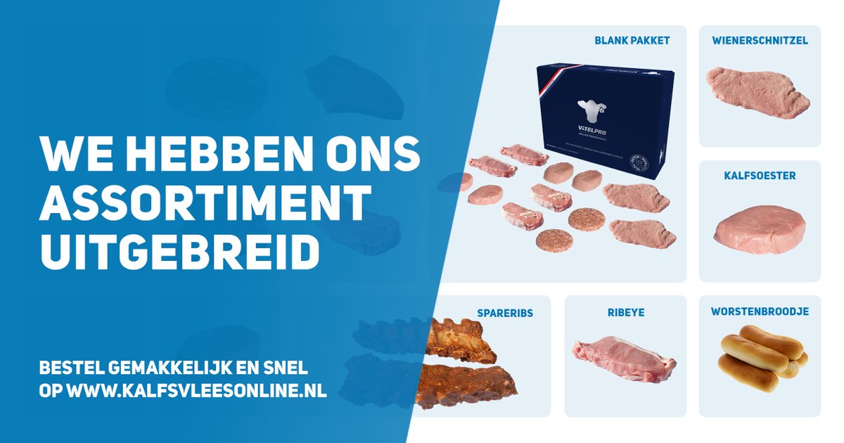Er is nu nog meer keuze. Het assortiment op de webshop is flink uitgebreid.

Neem een kijkje op kalfsvleesonline.nl voor het volledige assortiment! #kalfsvlees