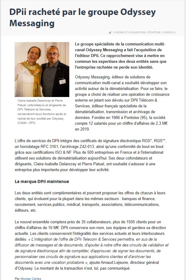 CATHERINEPATUEL's tweet image. 1 min ·

#DPII #ODYSSEY - #Expertise commune #dématérialisation - Article #Distributique