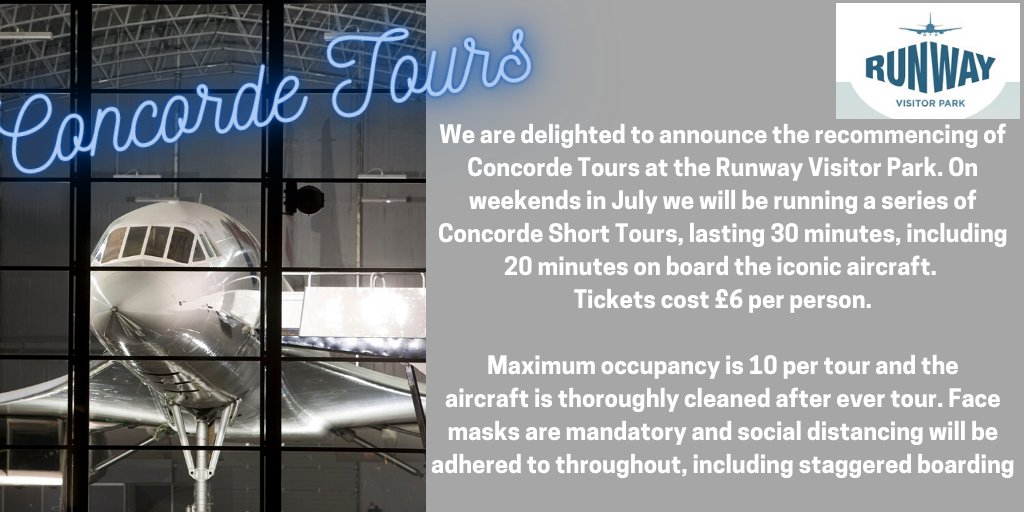 manairport's tweet photo. Concorde Tours are back at our Runway Visitor Park! For more information see https://t.co/10ST0z5zT8 https://t.co/brYWkRGhNl