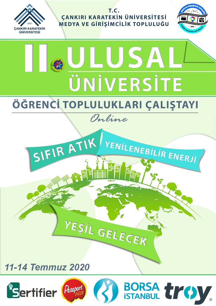 2. Ulusal Üniversite Öğrenci Toplulukları 'Online' Çalıştayı 11-14 Temmuz'da!

Daimi Sponsor : <a href="/TroyOdeme/">TROY</a>
Farkındalık Sponsoru : <a href="/borsaistanbul/">Borsa İstanbul</a>
Farkındalık Sponsoru : #PasaportPizza
Dijital Dönüşüm Sponsoru : <a href="/sertifiertr/">Sertifier Türkiye</a>

Başvuru için : bit.ly/calistay20

#ÇAKÜ #Çalıştay