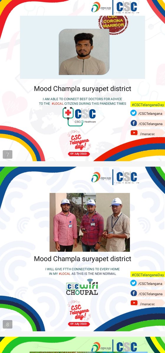 MoodChampla's tweet photo. Today  we are celebrating CSC Telangana Day I worked as a VLE in LakshmiNaik thanda , chivemla mandal. suryapet district. I give ,digipay, pmkisan,pmgdisha programs, ticket Booking, pan cord, pmsym, 7th economic senses.
@CSCTelanganaday
@CSCTelangana 
@ChSricharan https://t.co/elp4r7jOUV