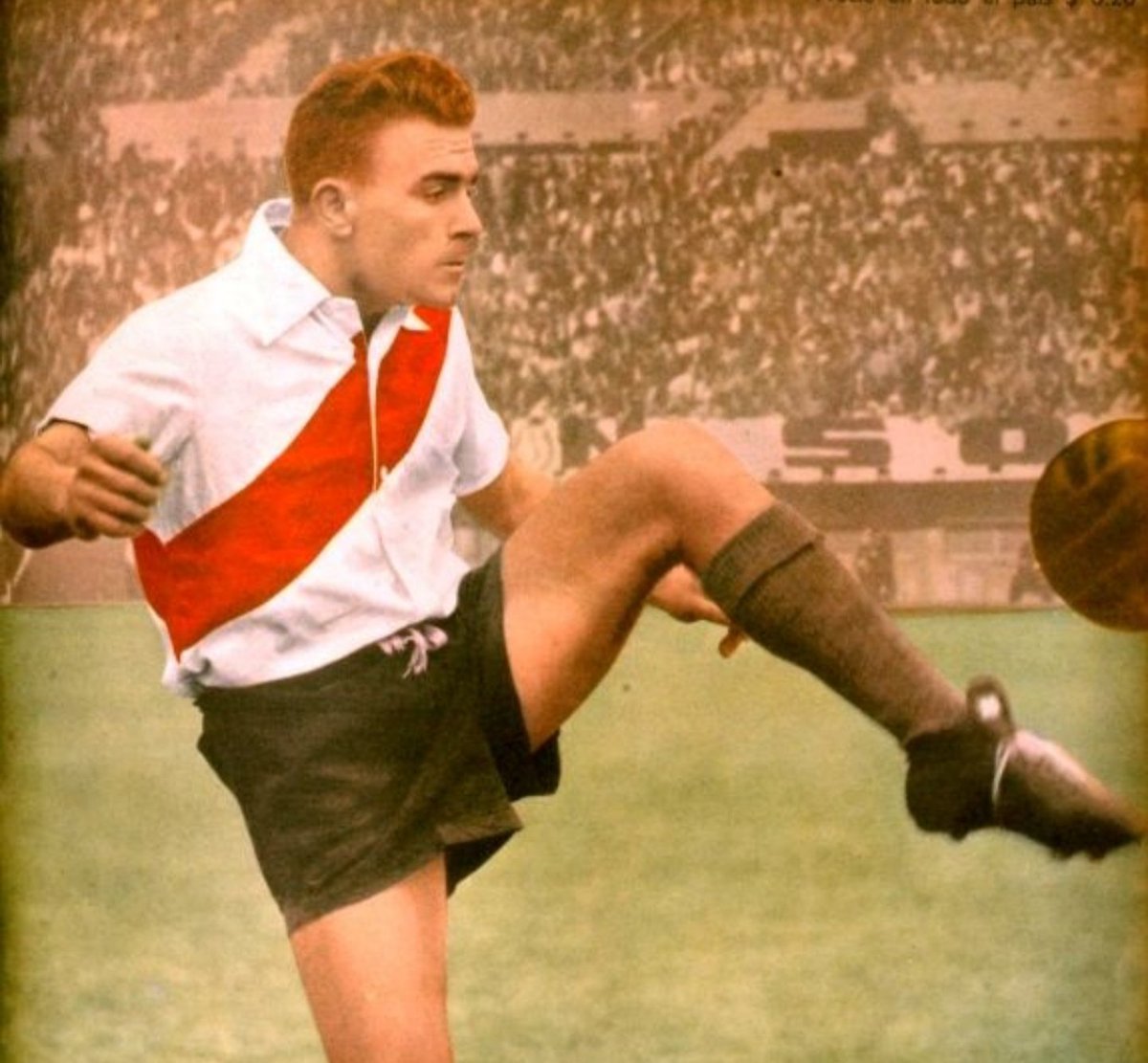 Di Stefano started his career at River Plate. He scored 49 goals in 66 league games and won them the league title, twice. Then, he moved to Millionarios and won them the league title 3 times in 4 years, and became the club's 2nd highest all time goalscorer. 