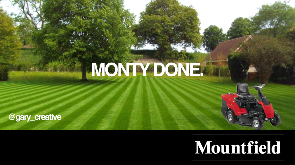 gary_creative's tweet photo. @OneMinuteBriefs
@MountfieldMower
For #YourLawnYourWay https://t.co/VCLTlYye1K