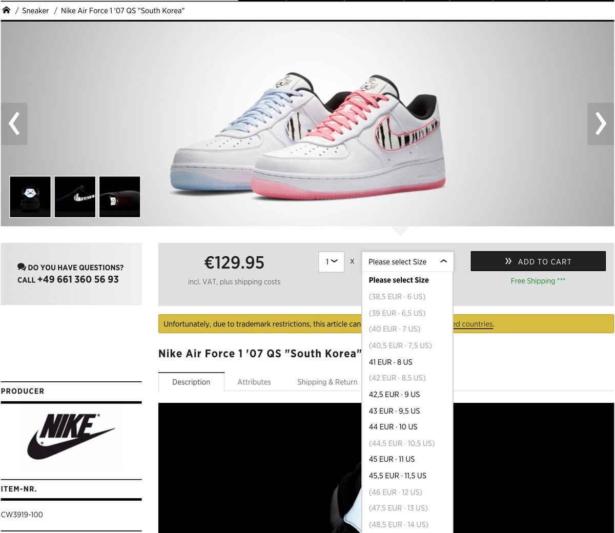 nike air force 1 eu 40