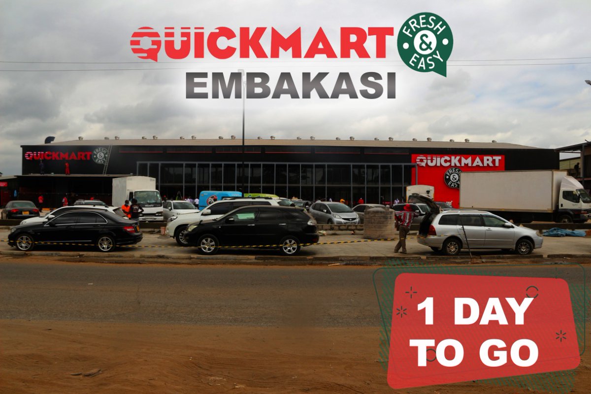 QuickmartKenya's tweet photo. Mark your calenders Quickmart Embakasi is just one day away🎉🎉 . Located along Embakasi road, opposite Kenya Airways Pride Centre. Enjoy FULL variety and LOTS of offers!!!!
#QuickmartEmbakasi
#QuickmartThirtyThree
#FreshAndEasy
#PriceGuarantee https://t.co/xJsKrPedNk