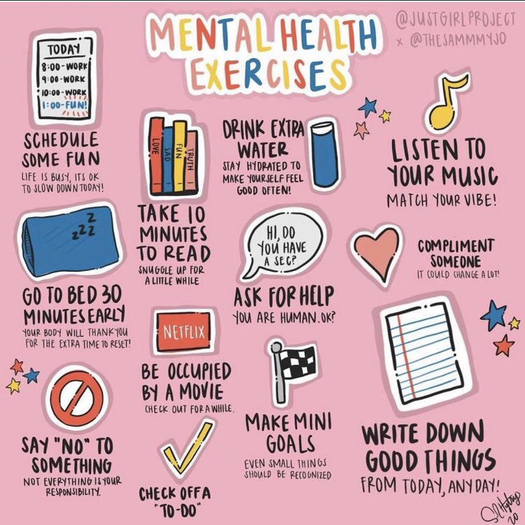 Here are some ideas of mental health exercises you can practice! 

Photo Credit📸 <a href="/justgirlproject/">The Just Girl Project</a> x @thesammyjo