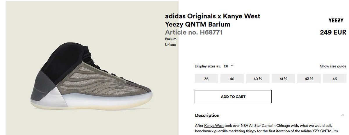 Top Adidas Yeezy Basketball Quantum BOOST EG1535.