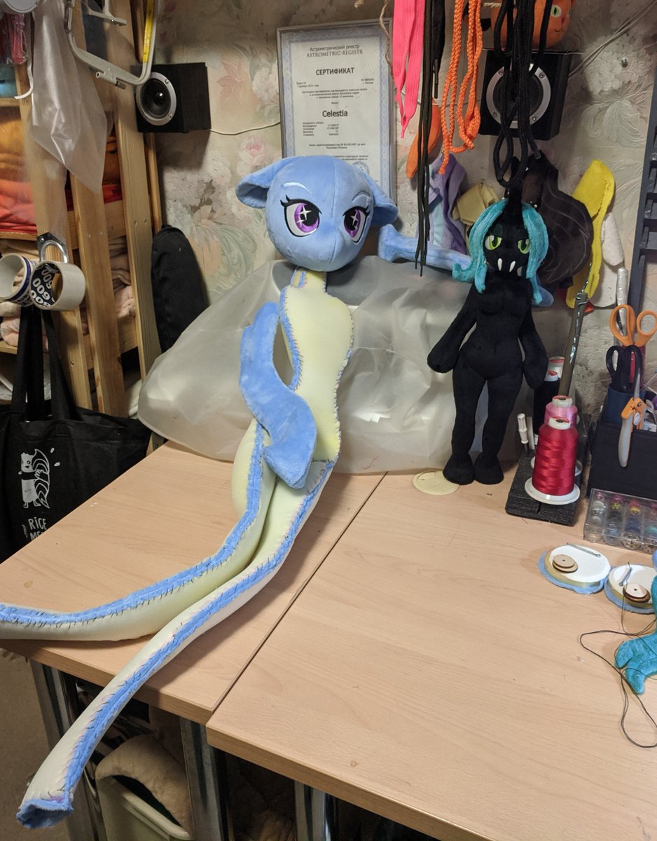 burgunzik's tweet photo. It seems these girls are trying to seduce me ... Wink at them?
#CrazyCraftersNotes 
#Burgunzik

 #brony #mlp #plushpony #mlpplush #humanpony #anthropony #Chrysalis #Trixie #lifesizeplush #lifesizepony https://t.co/yMrOQCPazF