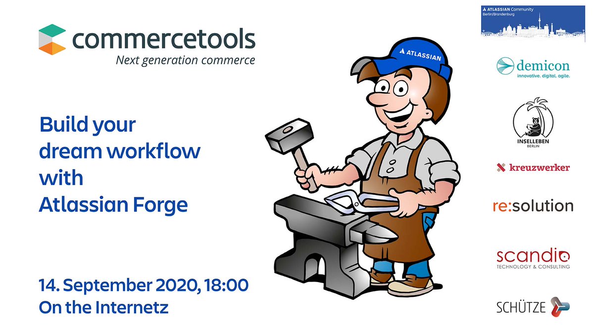 A new event! <a href="/anilbms75/">ANIL KUMAR</a> <a href="/commercetools/">commercetools</a>  will demo how to build your dream workflow with <a href="/Atlassian/">Atlassian</a> Forge during our #MondayNightSpecial on September 14th. Details and RSVP here: ace.atlassian.com/e/mnbswj/