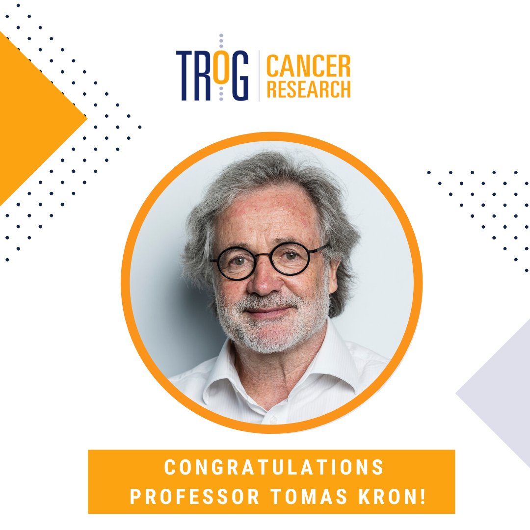 #Congratulations to Professor Tomas Kron on receiving the TROG Cancer Research Lifetime #Membership Award! 🎉👏

Prof. Kron has been working with us for over 20 years, and has been a key #contributor to our #success ✔

This #award is well deserved 🏆

Thank you, Tomas!