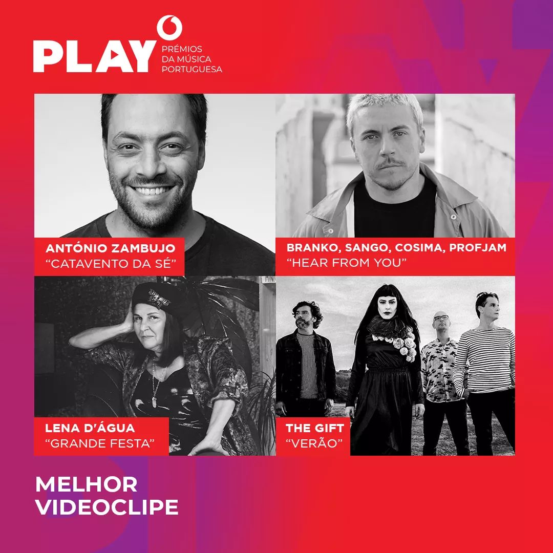 Audiogest1's tweet photo. #playpremiosdamusicaportuguesa E o Prémio Melhor Videoclipe vai para... Sabe tudo no dia 29 Julho, às 21h, na RTP1. E até lá, ouve as músicas do António Zambujo, Branko, Lena d'Água e The Gift! https://t.co/W90ealBWzi