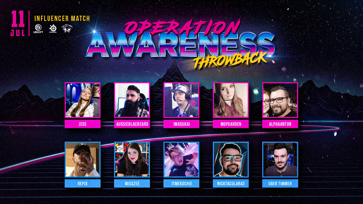 Rainbow6ANZ's tweet photo. So, a tournament with iconic R6 teams and the best casters isnโt enough?๐คจ
Your favourite content creators will go head to head in the #OAThrowback Influencer Match!๐
Who will come out on top for the ultimate in bragging rights?
๐
July 11th, 12PM AEST
๐บ https://t.co/yywpt2anvN https://t.co/zwjckoAtF3