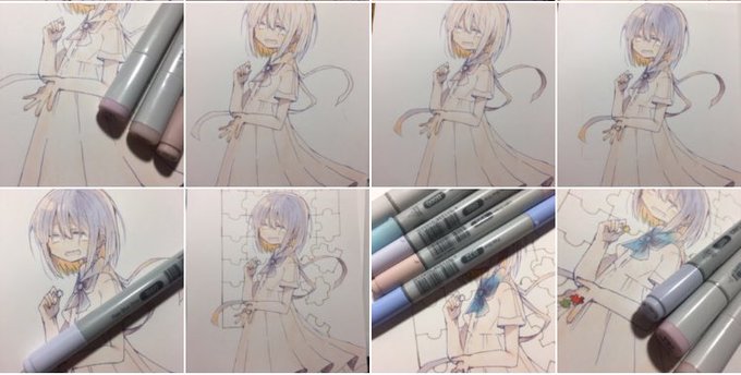 一応使ったコピック撮りながらしてる…… 