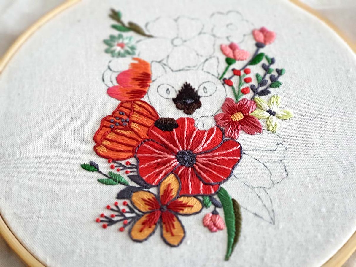 Pikaciuka's tweet photo. A little embroidery side-project that turned out to be more than a little. 😆
.
.
.
#embroideryart #embroidery #flowerart #cats #crafts #art #handmade #CatsOfTwitter #sewing #naturelover https://t.co/rmXabi1utS