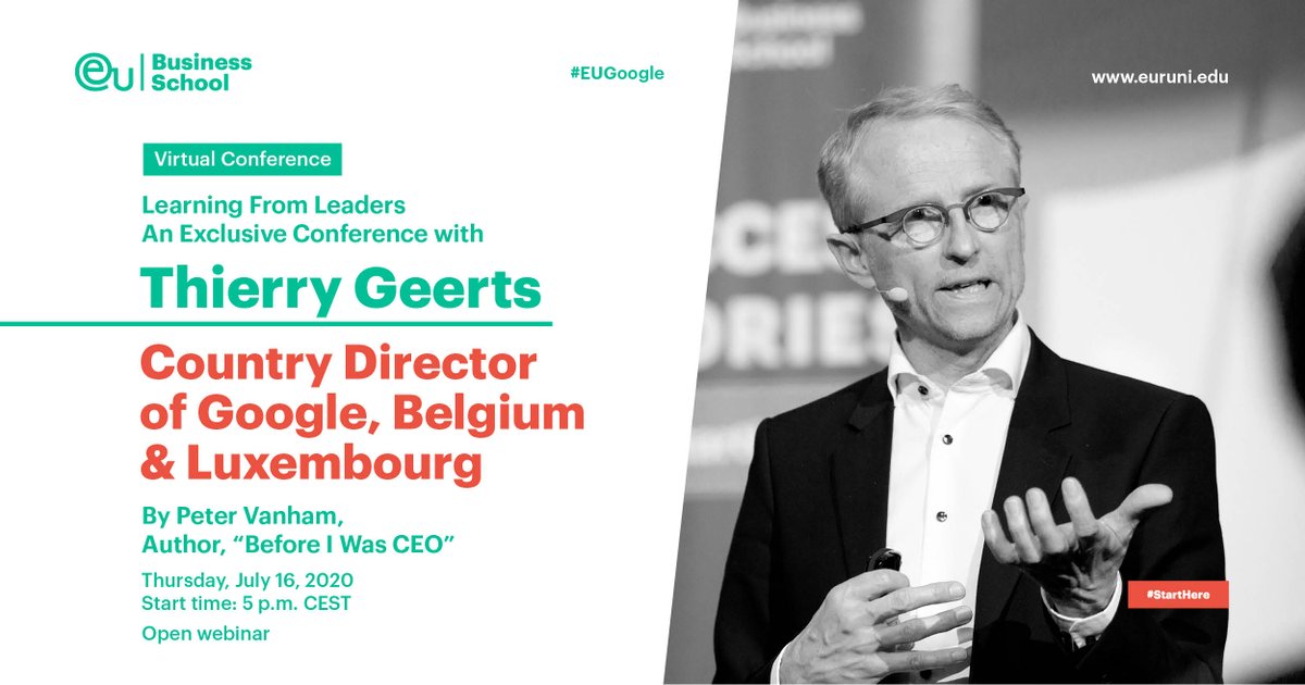 EU_group's tweet image. We are delighted to invite you to an exclusive EU conference with @ThGeerts Country Director of @Google Belgium and Luxembourg, and @petervanham on Thursday, July 16, at 5 p.m. CEST. #EUGoogle
Register here:info.euruni.edu/eugoogle/