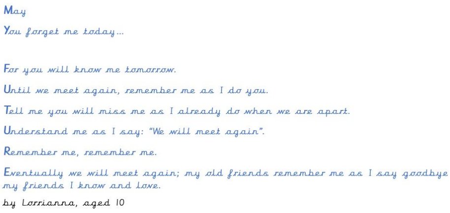 HighamRISE's tweet photo. Inspired by @twinklresources to write acrostic poems considering "leaving" and "my future", Lorrianna has composed a very thought-provoking poem.
#KeyworkerGroupA #poems https://t.co/9lc1HVfODH