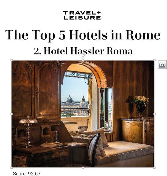 The <a href="/TravelLeisure/">Travel + Leisure</a> World's Best Awards went live and the Hassler scored #2 hotel in Rome! thank you to all the readers and all our guests for choosing the Hassler!
.
.
.
#hasslerroma #hotelhassler #onlyatthehassler #stairwaytoheaven #spanishsteps #trinitadeimonti