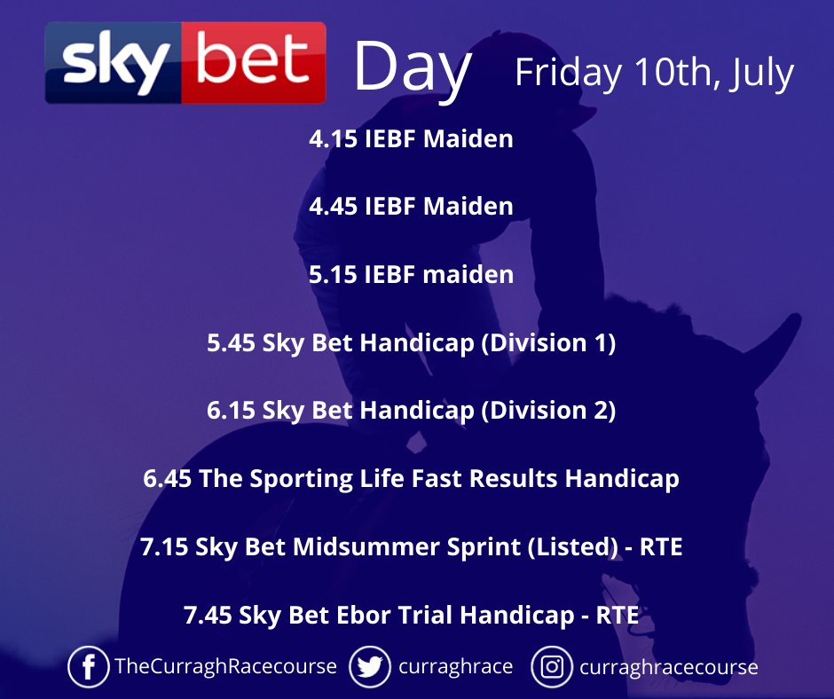 curraghrace's tweet photo. π π Where To Watch At Home πΊ π
Sky Bet Day - tomorrow Friday 10th, July
π First Race goes to post 4:15
πΊ TV Coverage starting times πΊ
@RacingTV 4οΈβ£:1οΈβ£5οΈβ£pm
@RTEsport 7οΈβ£:1οΈβ£5οΈβ£pm
#keepingracingsafe #wherechampionsaremade https://t.co/uv2uW9B66C