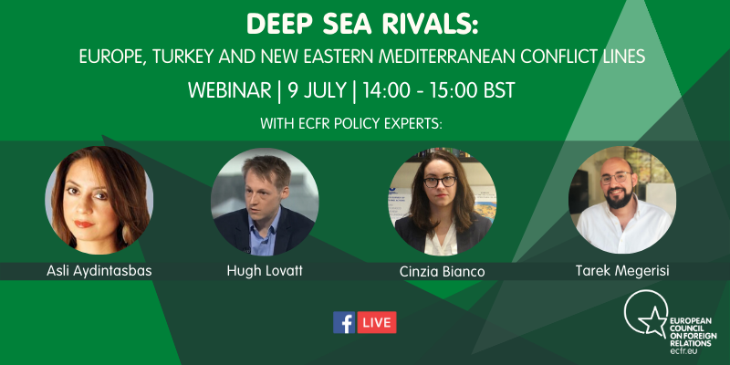 ecfr's tweet photo. 📣 LIVE TODAY: Deep Sea Rivals: #Europe, #Turkey and New Eastern Mediterranean Conflict Lines
🕒 15:00 - 16:00 CEST
Follow the webinar with our experts @asliaydintasbas, @Cinzia_Bianco, @h_lovatt & @Tmegrisi here ⬇️
https://t.co/Ks2DOeUbUQ
@ECFRMena #DeepSeaRivals https://t.co/r5Tg0Z8XWW