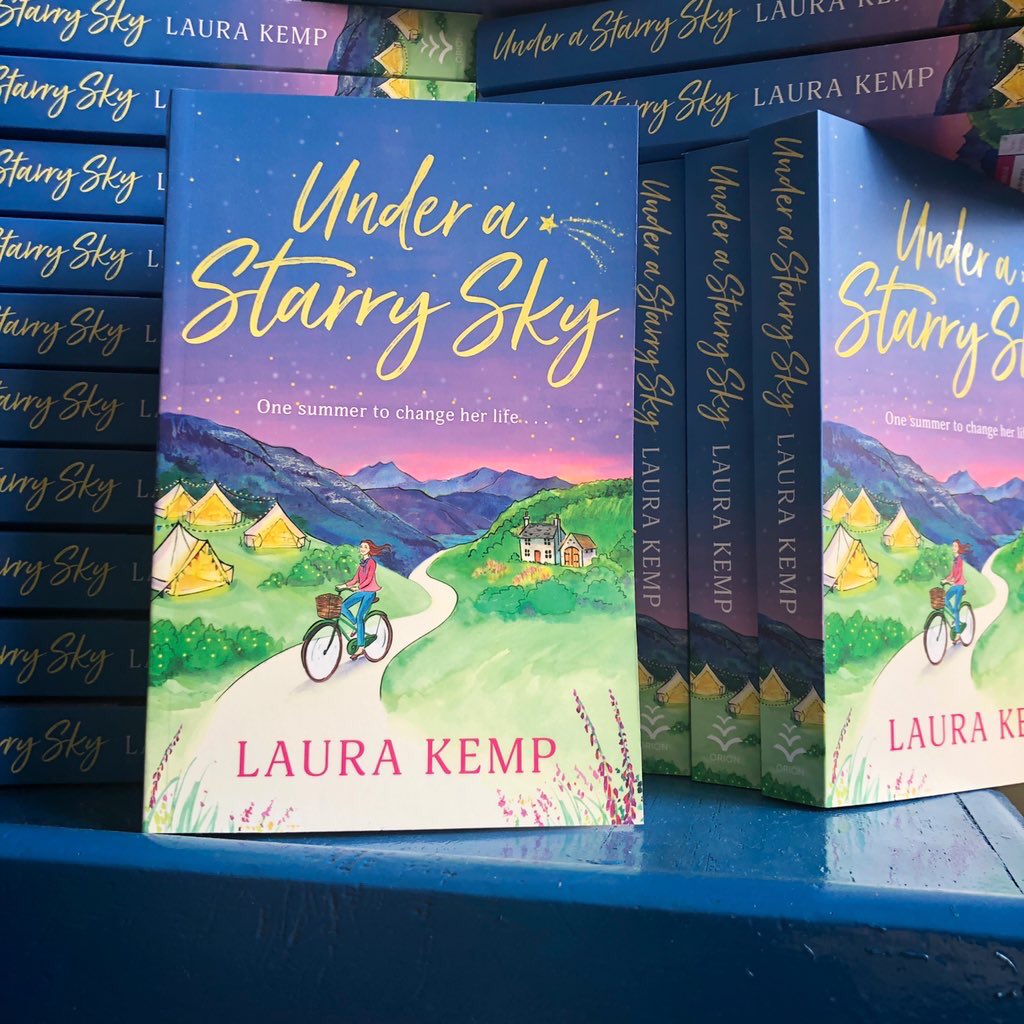 Laurajanekemp's tweet image. It’s publication day of ⭐️Under a Starry Sky⭐️ and have I got a competition for you! 
You could win a copy of my new book plus a bottle of posh Welsh gin 🍸 - to enter, RT this and follow both me and the lush lot @barryislandgin by midnight July 12.