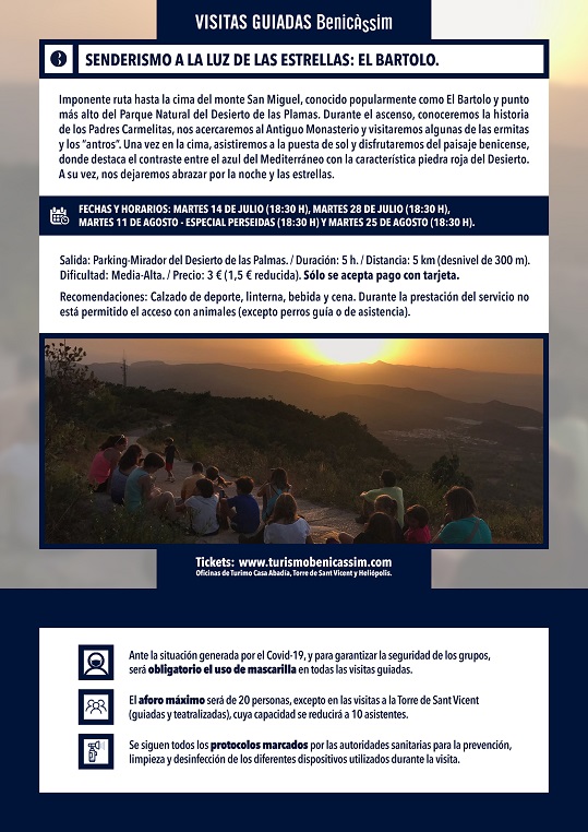 tmobenicassim's tweet photo. Imagínate ver la puesta de sol desde lo alto de #ElBartolo. 😍
Ahora tienes la oportunidad de acompañarnos en esta #visitaguiada hasta el punto más alto del Parque Natural del #DesiertodelasPalmas.
Disfruta del paisaje benicense y su atardecer.⛰️

ℹ️  https://t.co/g6kzHUIhhr. https://t.co/xfqrWidAOn