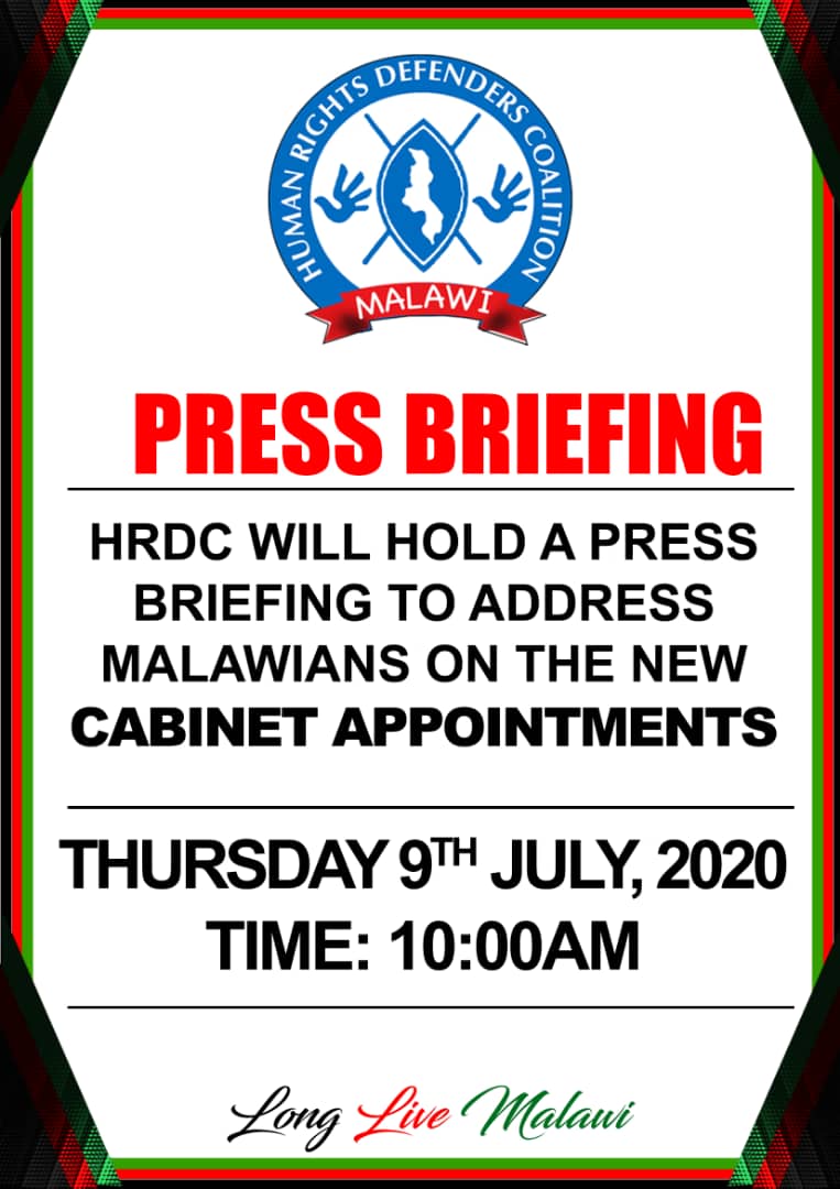 hrdcmw's tweet photo. Meanwhile the chairperson #GiftTrapence has disclosed that HRDC Will today be meeting the state president to thrush out some issues surrounding the presidency. Among other issues is the #Appoitments of the cabinet
#HRDCPRESSER https://t.co/s7eGjngr7G