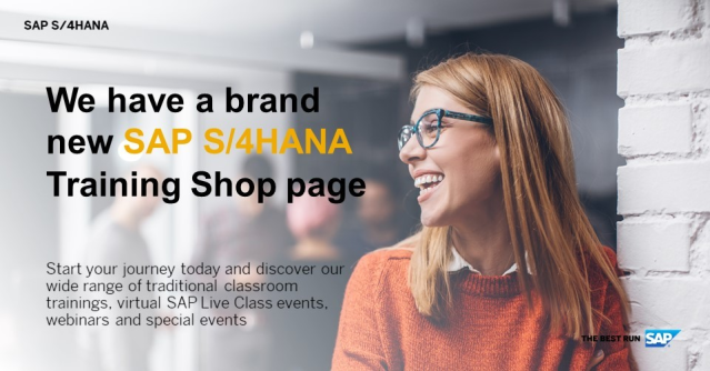 mvr_ramki's tweet photo. SAP S/4HANA is the next-generation of SAP ERP — With our new SAP S/4HANA Training Shop page we want to help you learn how to unlock new business value with our Intelligent ERP — and transition seamlessly with proven tools and services. #SAPTraining ​ https://t.co/uXUk3ZkUYX https://t.co/iWI8z8WoPq