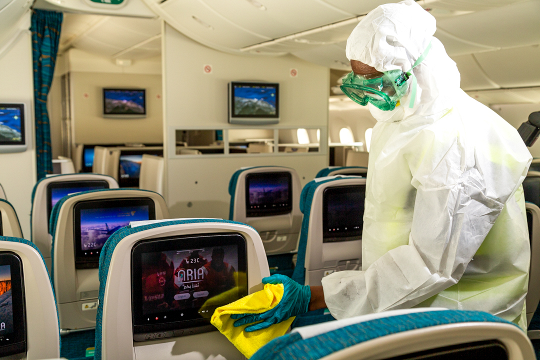 omanair's tweet photo. To make sure our guests and crew are safe at all times, our aircraft are thoroughly cleaned after every flight, along with additional cleaning at the end of each day. #Fly_Confidently #OmanAir https://t.co/SprXwS7okp