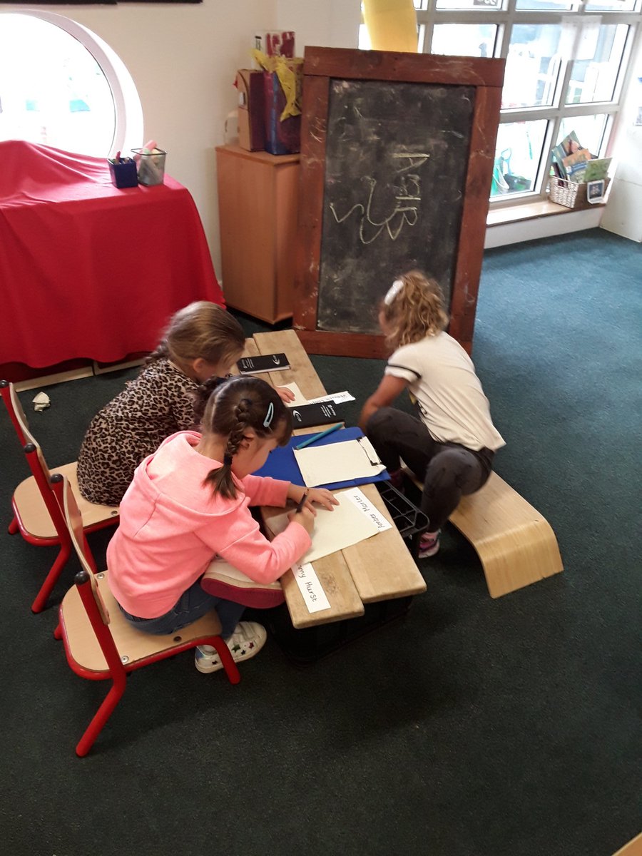 ManagerDarwins's tweet photo. School roleplay play today with uniform, picture books and a writing station. #Schoolreadiness https://t.co/Dzabcw2iUQ