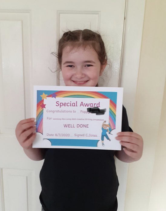 MrsJones3J's tweet photo. I received a fantastic email yesterday to say that one of our 3J pupils had won the @lwrochdale creative writing competition. Well done to Poppy, we’re so proud of you! 🌈 ✏️ You have a very good writer on your hands next year @Miss4T 😊 @HollinPrimary https://t.co/0iB47au1AG