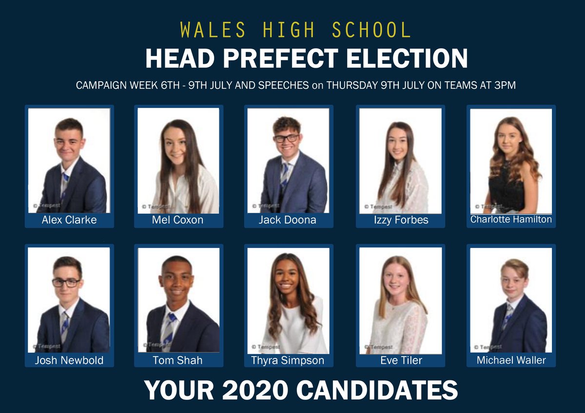 IT’S CAMPAIGN DAY!! Presentations are taking place at 3pm on teams - we really hope to see you there. Our candidates have worked so hard this week making the sixth form team very proud 💙💛 <a href="/WalesHigh/">Wales High School</a>