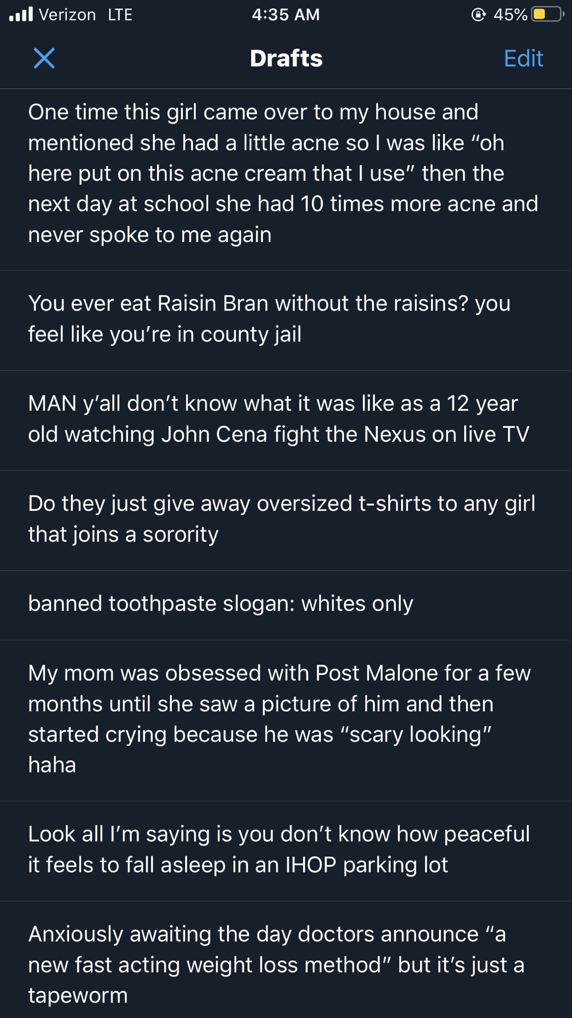 2 pic. Here’s another batch of drafted tweets that I never found an appropriate time to use https://t