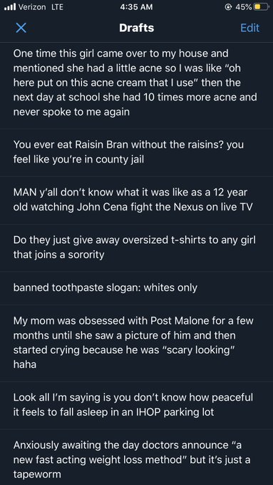 2 pic. Here’s another batch of drafted tweets that I never found an appropriate time to use https://t