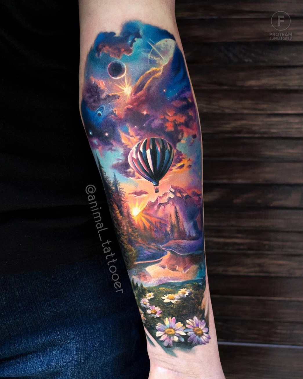 Hot Air Balloon Tattoos the Are Out of This World Amazing  Tattoo Models