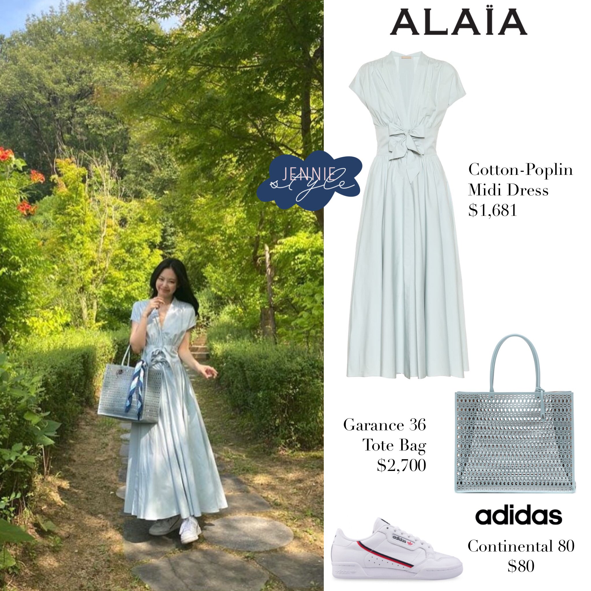 Update Alaïa Cotton-Poplin Midi Dress ...