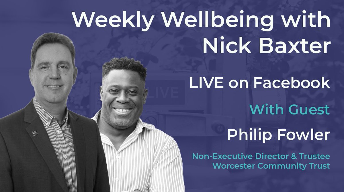 aiexpertuk's tweet image. 🎬 LIVE Weekly Wellbeing show Friday 12Noon with @baxterwilliams' Nick Baxter and guest Philip Fowler from  @WCTrust ✨ Join us as we round up the week on some positive vibes on our Facebook page 👍
#IsoNation #WeeklyWellbeing #EasingLockdown #BusinessSupport #BusinessCommunity