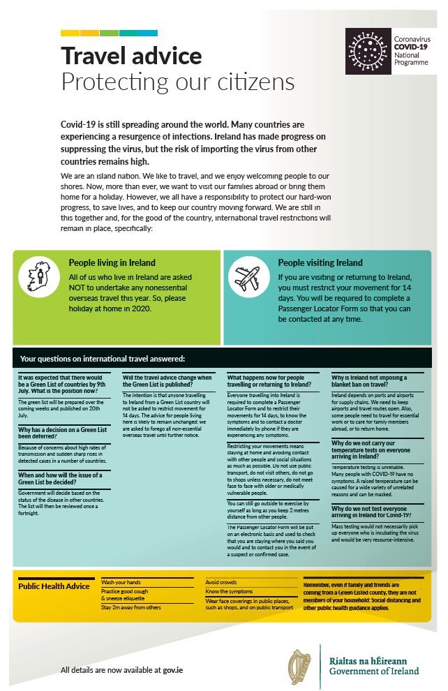 Important advice about health requirements for anyone planning on travelling to Ireland.