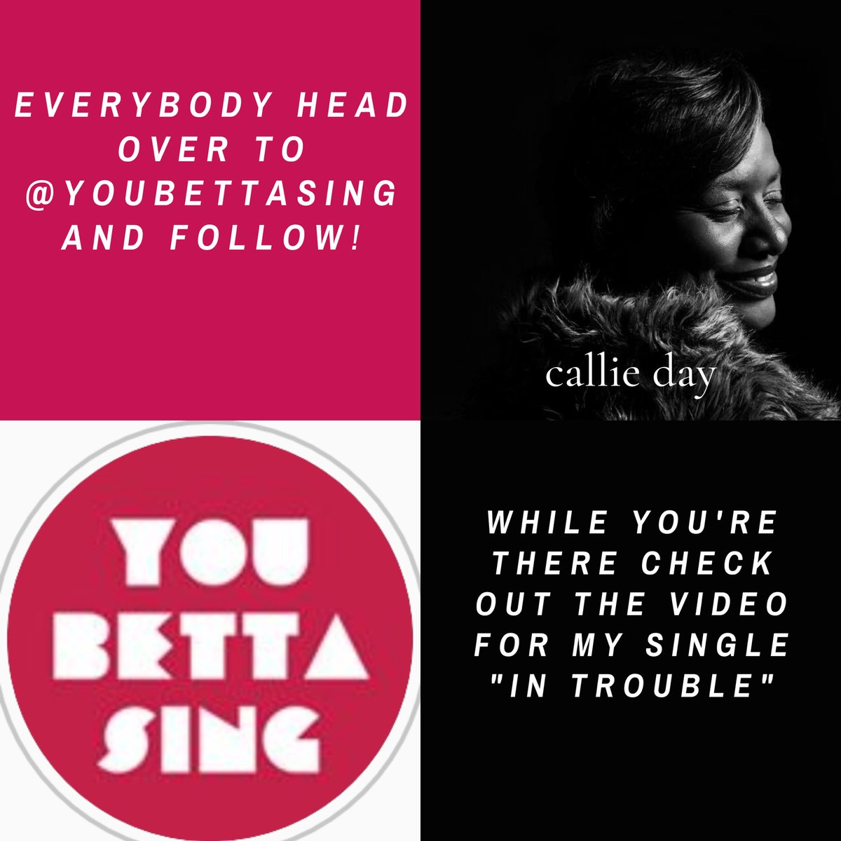 DayTrouble's tweet photo. @calliesings @youbettasing @tylerperry @kellyclarkson @TheEllenShow @kellyclarkson @TheSMHF @Oprah https://t.co/VQosSVE452